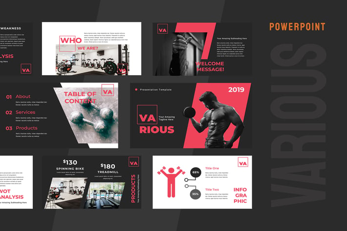 Various Gym Powerpoint Presentation 