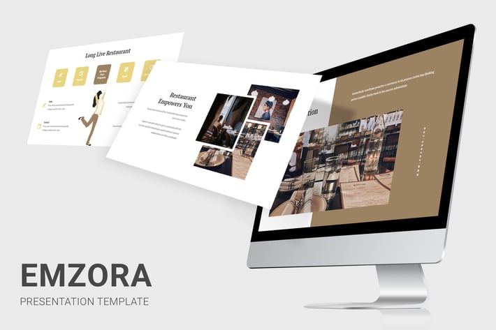 Emzora - Restaurant Pitch Deck Powerpoint