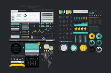 infographics element with Vector GUI Template