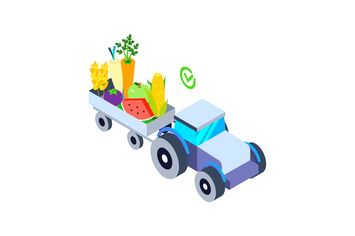Agricultural Isometric Illustration