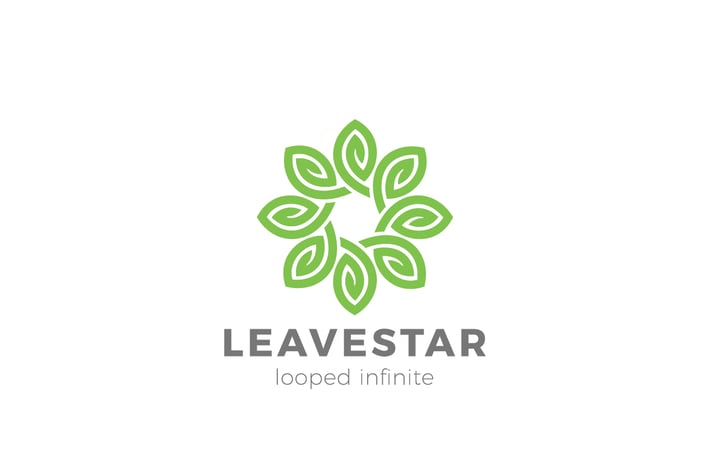 Logo Flower Leaves Star Infinity Loop Leaf