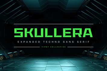 Skullera - Futuristic Scifi Game Display Sans font