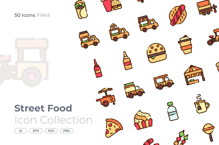 Street Food Filled Icon