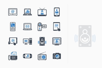 Electronics Icons - Blue Series