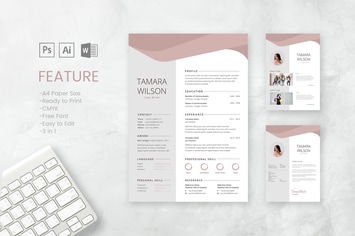 Professional CV And Resume Template Tamara