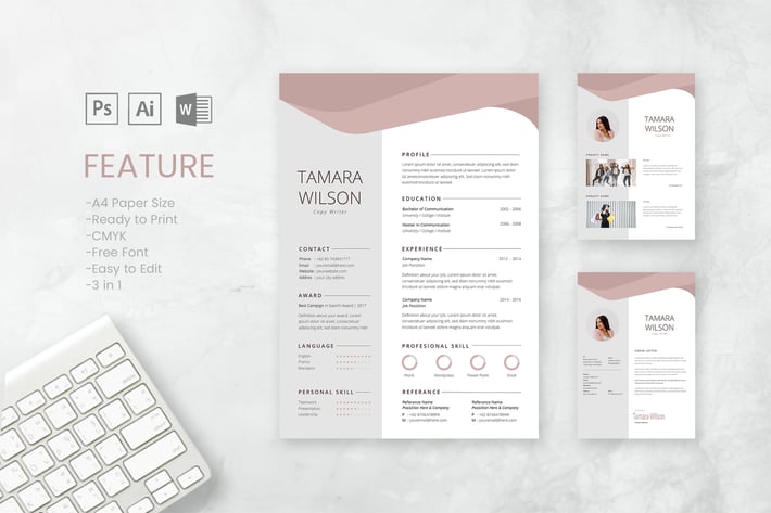 Professional CV And Resume Template Tamara