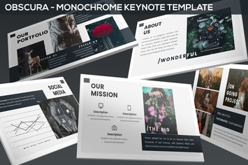Obscura - Monochrome Keynote Template