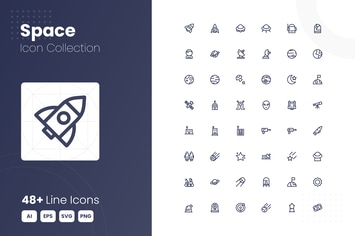 48 Space Icon Collection