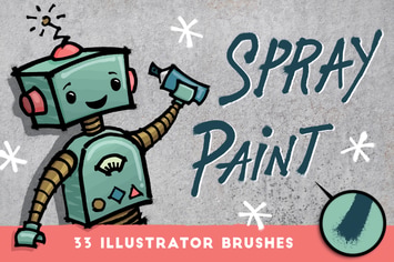 Spray Paint  - 33 Illustrator Brushes