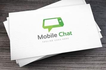 Mobile Chat Logo Template