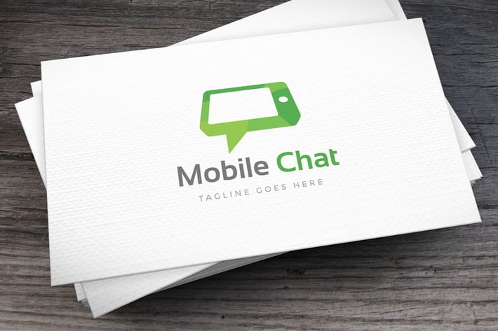 Mobile Chat Logo Template