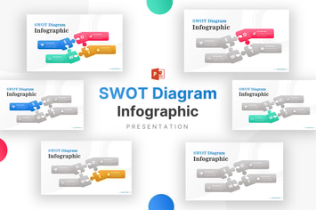 Puzzle SWOT for Business Strategy Infographic