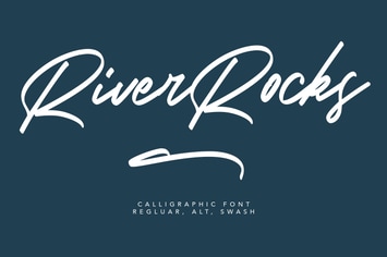 River Rocks Brush Font