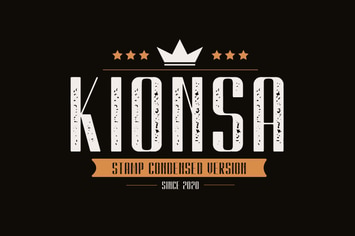 Kionsa Stamp - Vintage Display font