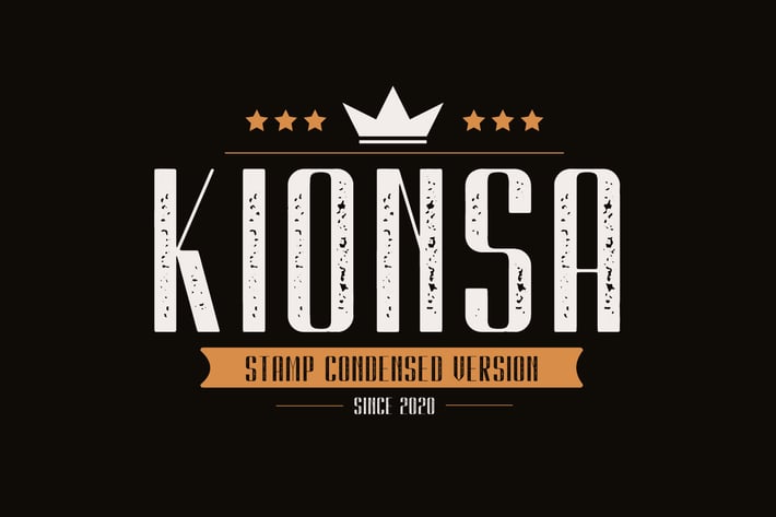 Kionsa Stamp - Vintage Display font