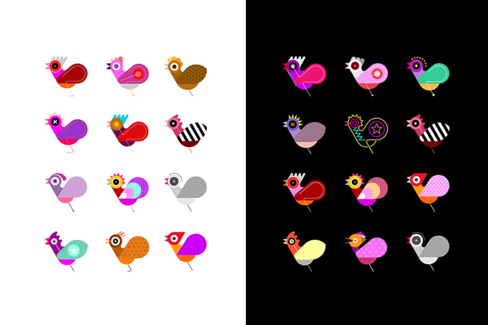 Bird Vector Icon Set (2 options)