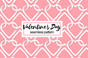 Valentine Pattern with Paper Hearts
