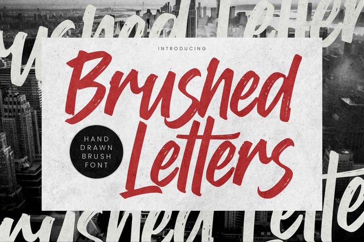 Brushed Letters - Hand Drawn Brush Font