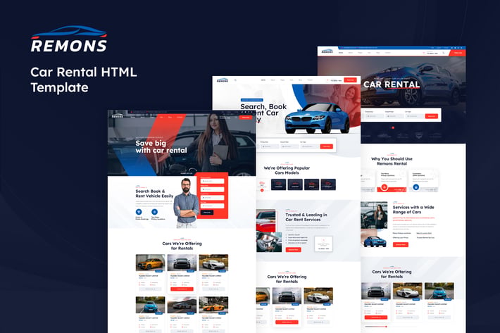 Remons - Car Rental HTML Template 