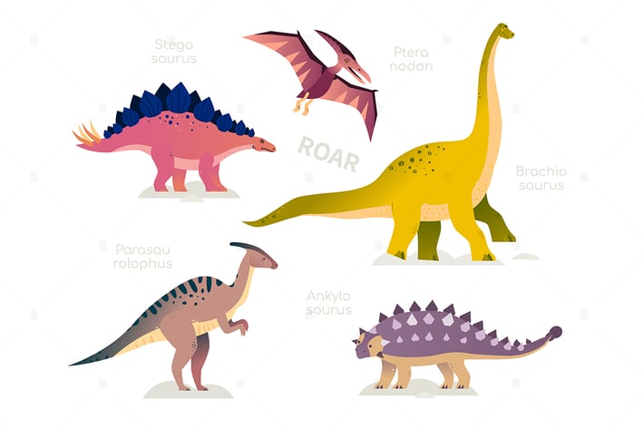 Different Dinosaurs - Set of Characters
