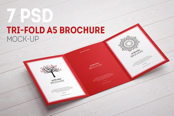 Tri-Fold Brochure A5 Mock-up