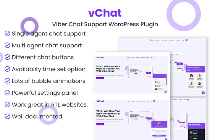 vChat - Viber Chat Support WordPress Plugin