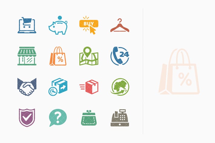 E-commerce Icons Set 5 - Colored Series