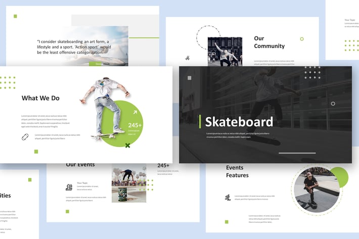 Skateboard Keynote Presentation Template