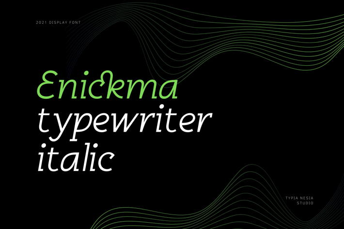 Enickma - Techno Typewriter Italic Font