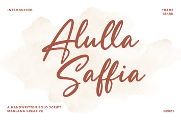 Alulla Saffia Handwritten Script