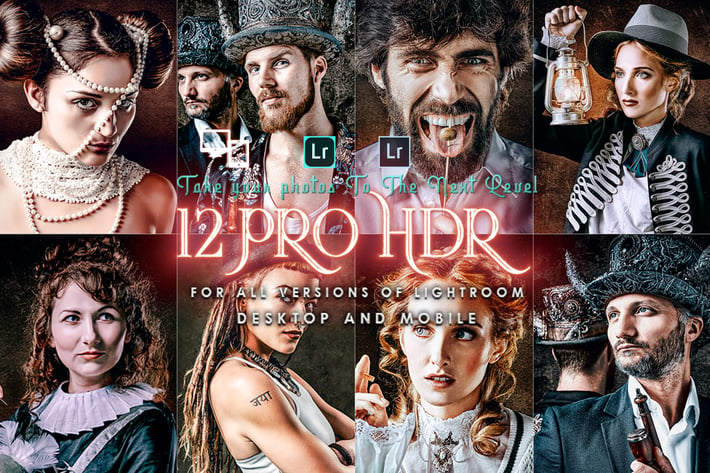 12 PRO HDR Portrait Lightroom Presets 