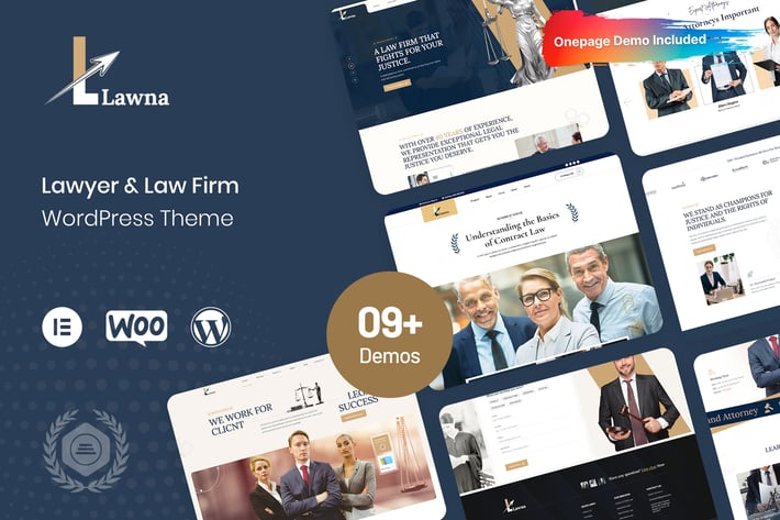 Lawna - Lawyer & Law Firm WordPress Theme