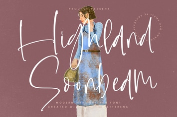 Highland Soonbeam  Modern Handwritten Font