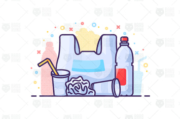 Plastic Waste Concept Illustration