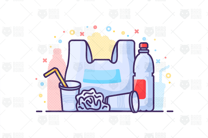 Plastic Waste Concept Illustration