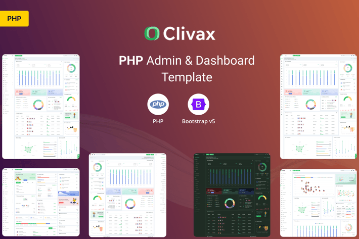 Clivax - PHP Admin & Dashboard Template