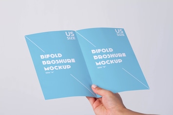 Corporative Hand Bifold Mock Up