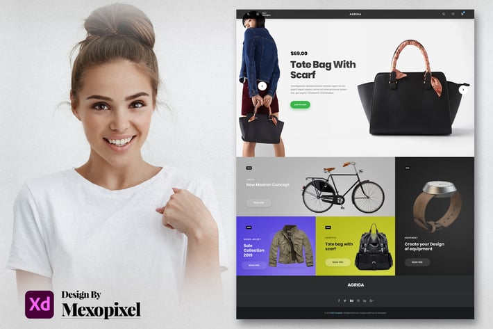 Minimal eCommerce & Modern Shop XD Template