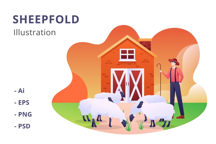 Sheepfold Illustration
