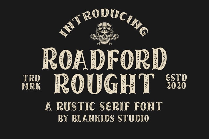 Roadford Rought - Rustic Serif Font 