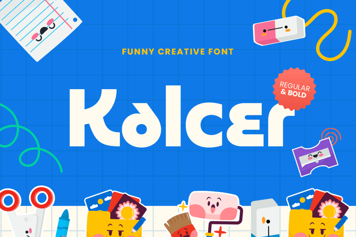 Kalcer - Funny Creative Font