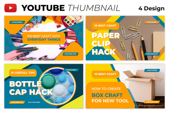 Life Hack Youtube Thumbnail Template