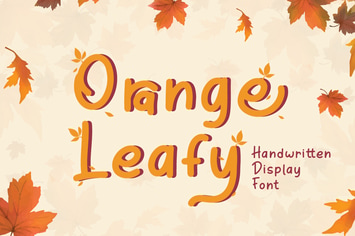 Orange Leafy - Autumn Display Font