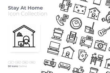 Stay At Home Outline Icon