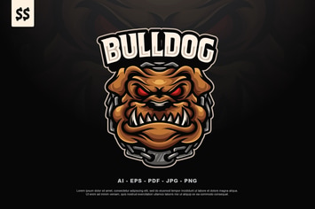 Mascot Logo Bulldog Character Design