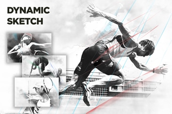 Dynamic Sketch CS3+ Photoshop Action