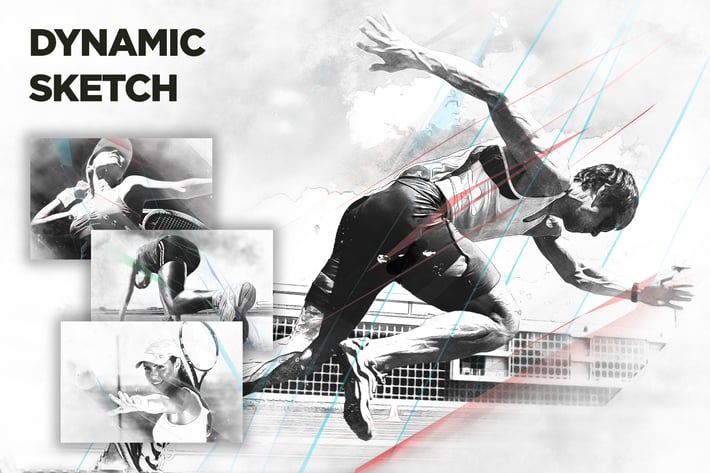 Dynamic Sketch CS3+ Photoshop Action