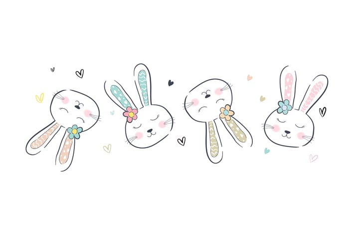 cute rabbit vector