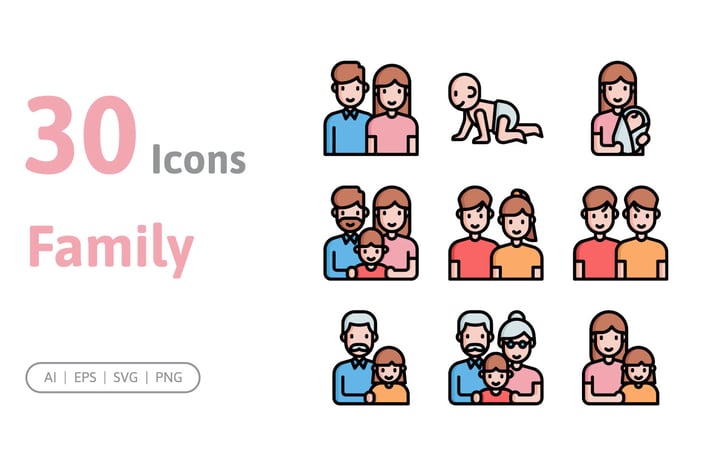 30 Family Icons