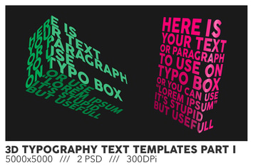 3D Typography Text Templates Part I